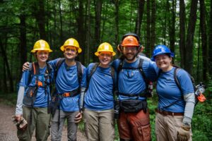 Conservation Crew at the WisCorps Project Partner site in the Ice Age Trail National Park